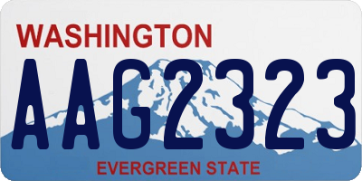 WA license plate AAG2323