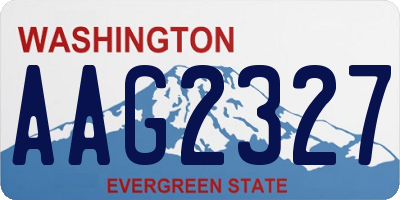 WA license plate AAG2327
