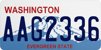 WA license plate AAG2336