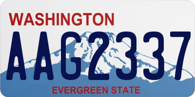 WA license plate AAG2337