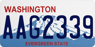 WA license plate AAG2339