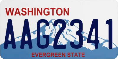 WA license plate AAG2341