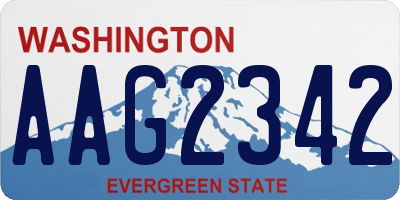 WA license plate AAG2342