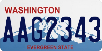 WA license plate AAG2343