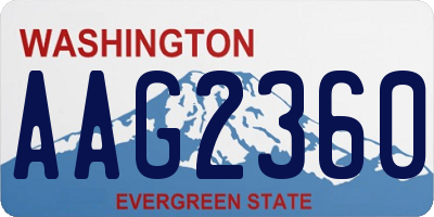 WA license plate AAG2360