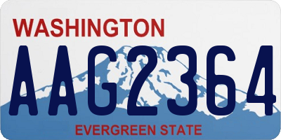 WA license plate AAG2364