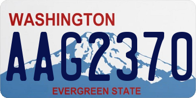 WA license plate AAG2370