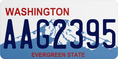 WA license plate AAG2395