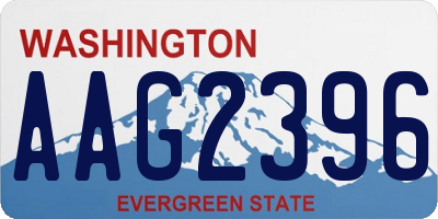 WA license plate AAG2396