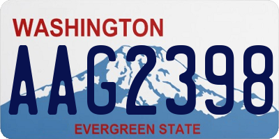 WA license plate AAG2398