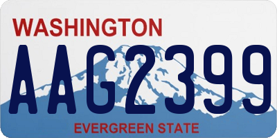 WA license plate AAG2399