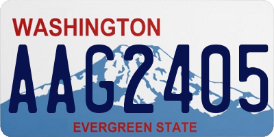 WA license plate AAG2405