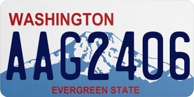 WA license plate AAG2406