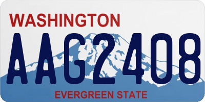 WA license plate AAG2408