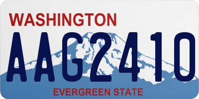 WA license plate AAG2410