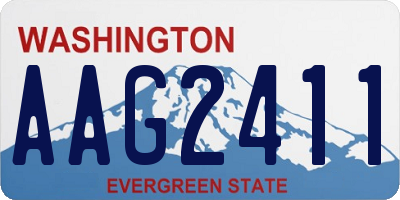 WA license plate AAG2411