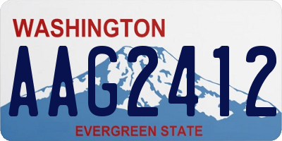 WA license plate AAG2412