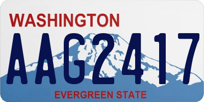 WA license plate AAG2417