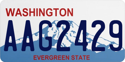 WA license plate AAG2429