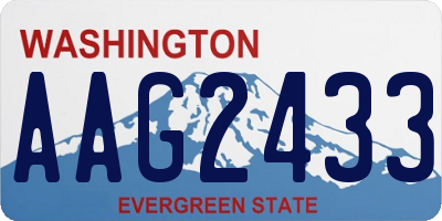 WA license plate AAG2433
