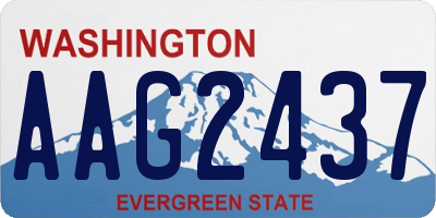 WA license plate AAG2437