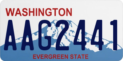WA license plate AAG2441