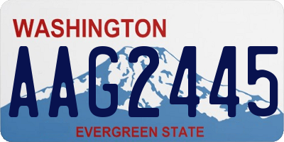 WA license plate AAG2445