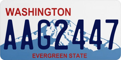 WA license plate AAG2447