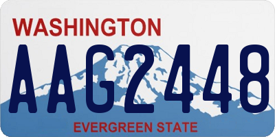 WA license plate AAG2448
