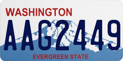 WA license plate AAG2449