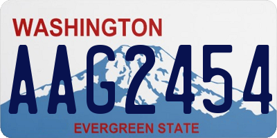 WA license plate AAG2454