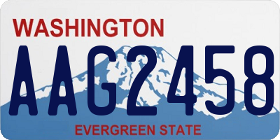 WA license plate AAG2458
