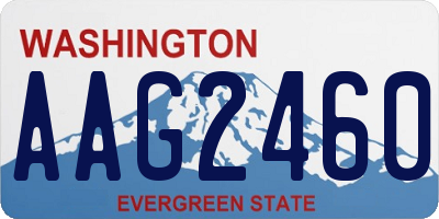 WA license plate AAG2460