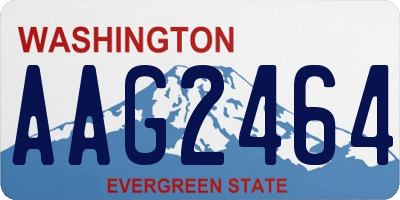 WA license plate AAG2464