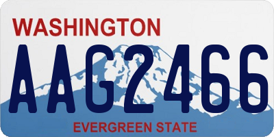 WA license plate AAG2466