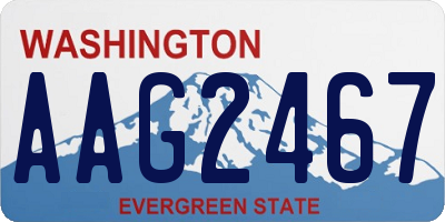 WA license plate AAG2467
