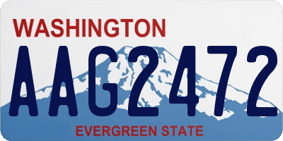 WA license plate AAG2472