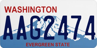 WA license plate AAG2474