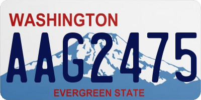 WA license plate AAG2475