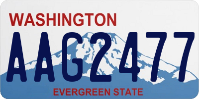 WA license plate AAG2477