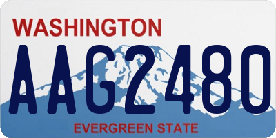 WA license plate AAG2480