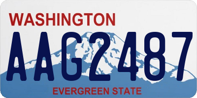 WA license plate AAG2487