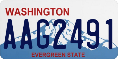 WA license plate AAG2491