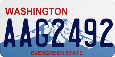 WA license plate AAG2492