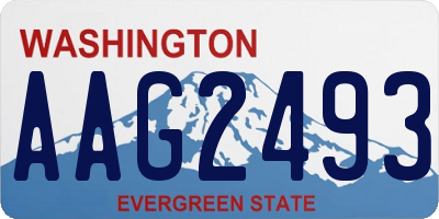 WA license plate AAG2493