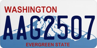 WA license plate AAG2507