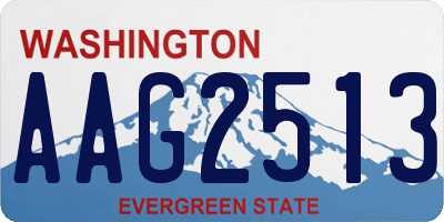 WA license plate AAG2513