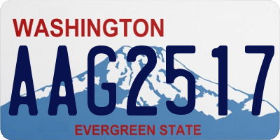 WA license plate AAG2517