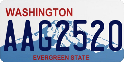 WA license plate AAG2520