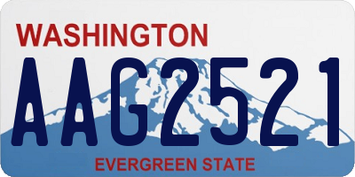 WA license plate AAG2521